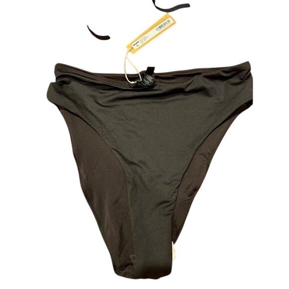 SKIMS Black Onyx Signature Swim Mid Waist Bottoms NWT Women's Size XS - Picture 5 of 7